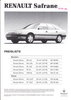 Preisliste Renault Safrane März 1993 Archiv