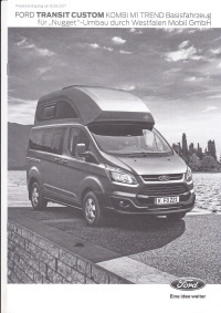 Preisliste Ford Transit Custom August 2017