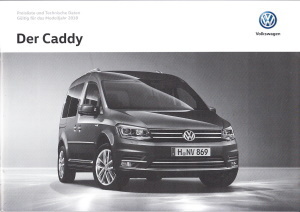 Preise Preisliste VW Caddy Januar 2018