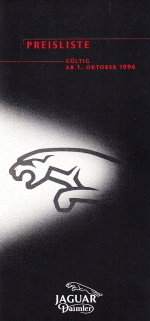 Preisliste Jaguar Daimler Oktober 1996