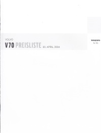 Preisliste Volvo V70 April 2004