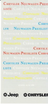 Preisliste Chrysler und Jeep Oktober 1990