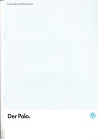 Technikprospekt VW Polo Juli 1986