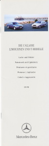 Farbkarte Mercedes C Klasse September 1998