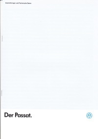 Technikprospekt VW Passat Juli 1986