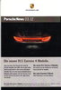 Autoprospekt Porsche Programm September 2012
