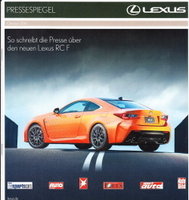 Lexus RC F Autoprospekte