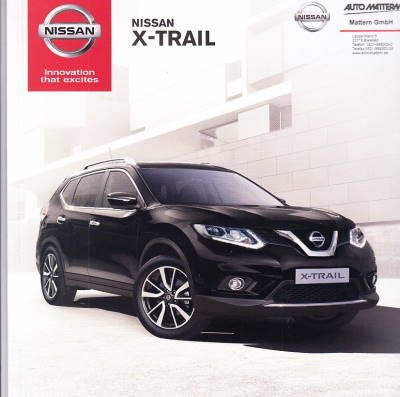 Autoprospekt Nissan X-Trail Juli 2014 + Zubehör