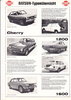 alter Autoprospekt Datsun Programm