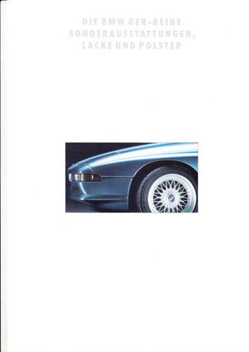 Farbkarte BMW 8er 2 - 1992
