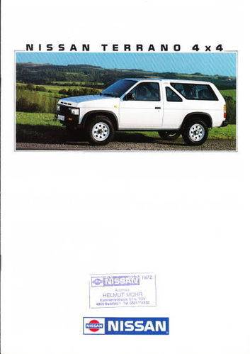 Autoprospekt Nissan Terrano 4x4 Januar 1988