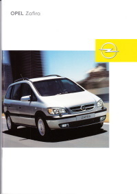 Autoprospekt Opel Zafira August 2003