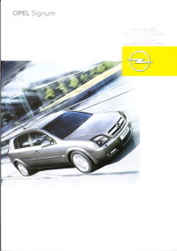 Autoprospekt Opel Signum November 2004