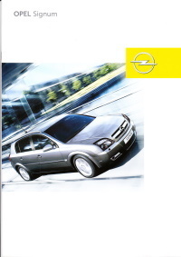 Auto Prospekt Opel Signum November 2004