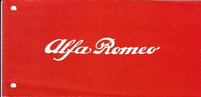 Autoprospekt Alfa Romeo PKW Programm