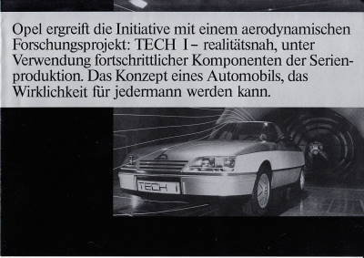 Autoprospekt Opel Tech I Concept Car