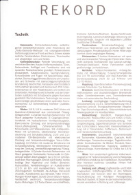 Technikprospekt Opel Rekord August 1985