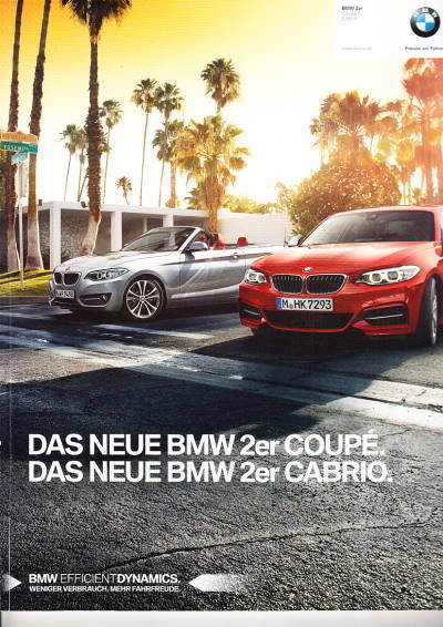 Autoprospekt BMW 2er Coupe und Cabrio 2 - 2014