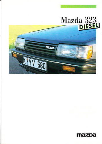 Autoprospekt Mazda 323 Diesel Juli 1986