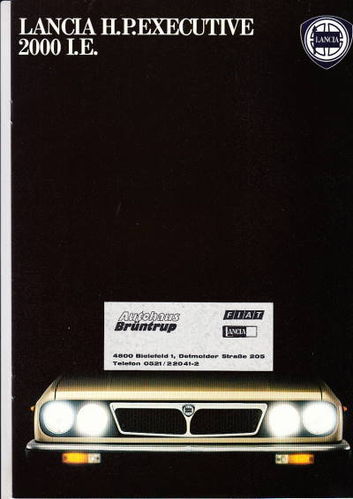 Autoprospekt Lancia HPE 2000 LE März 1983
