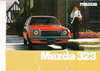 Autoprospekt Mazda 323 April 1977 gelocht