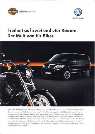 Prospekt VW Multivan Biker Paket