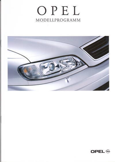 Autoprospekt Opel Modellprogramm September 2000