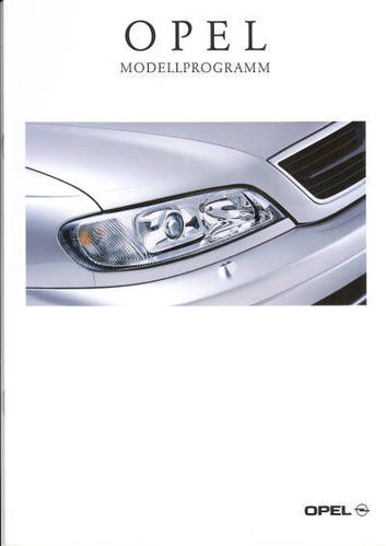 Autoprospekt Opel Modellprogramm September 2000