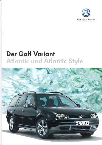 Autoprospekt VW Golf Variant Atlantic 8 - 2005