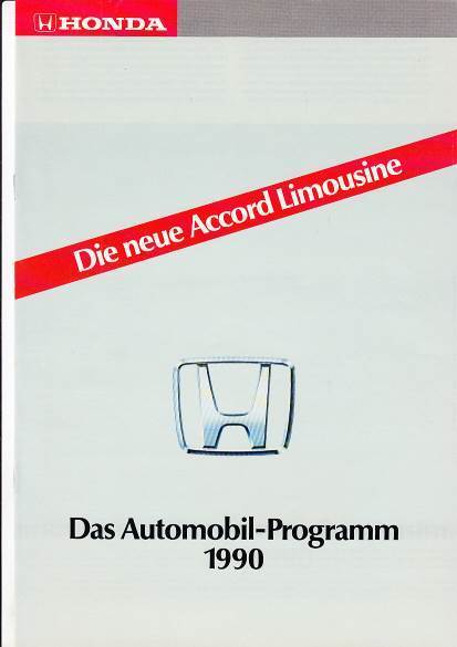 Autoprospekt Honda PKW Programm 1990