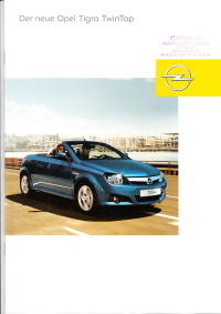 Autoprospekt Opel Tigra Twintop Dezember 2004