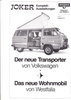 Autoprospekt Westfalia VW Joker 9 - 1979