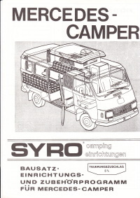 Autoprospekt Syro Mercedes Camper 1977