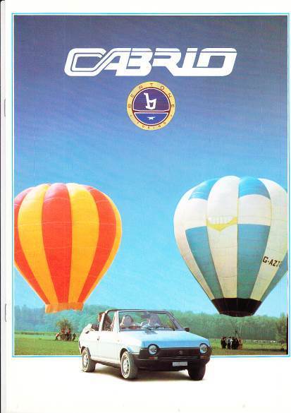 Auto-Prospekt Bertone Fiat Ritmo Cabrio März 1982