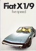 Autoprospekt Fiat X 1/9 five speed August 1980