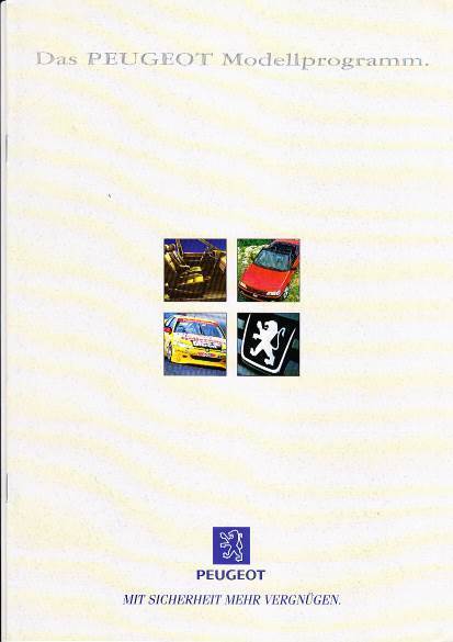 Autoprospekt Peugeot PKW Programm 1997