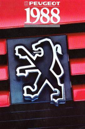 Autoprospekt Peugeot PKW Programm 1988
