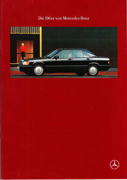 Auto-Prospekt Mercedes 190 August 1989