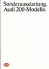 Autoprospekt Audi 200 Sonderausstattung Juli 1986