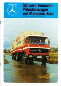 Autoprospekt Mercedes Schwere Zweiachs-Pritschenwagen 1977