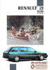 Autoprospekt Renault 21 Nevada 12V August 1991