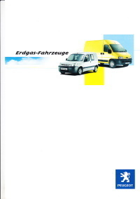 Autoprospekt Peugeot Erdgasfahrzeuge März 2004