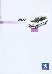 Autoprospekt Peugeot 807 April 2002