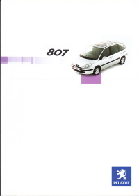 Autoprospekt Peugeot 807 September 2002