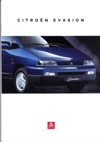 Autoprospekt Citroen Evasion Juli 1995