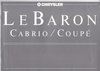 Autoprospekt Chrysler Le Baron Coupe Cabrio 3-89