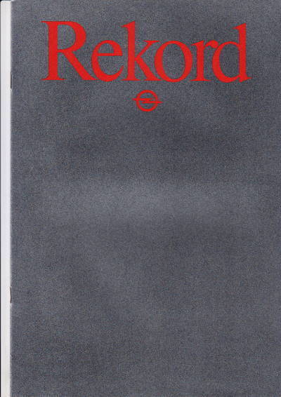 Autoprospekt Opel Rekord E Dezember 1982
