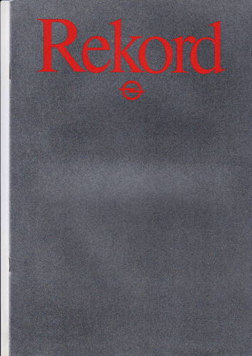 Autoprospekt Opel Rekord E Dezember 1982