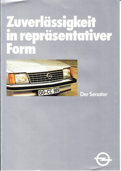 Autoprospekt Opel Senator September 1981