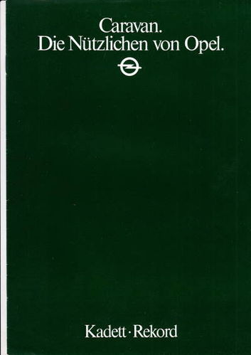 Autoprospekt Opel Kadett Rekord Caravan 11 - 1982